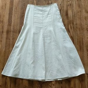 NWOT WHBM Shimmery Cream Linen Mermaid Skirt 6